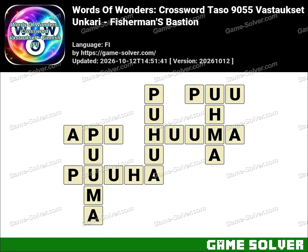 Words Of Wonders: Crossword Taso 9055 Vastaukset – Unkari – Fisherman’S Bastion